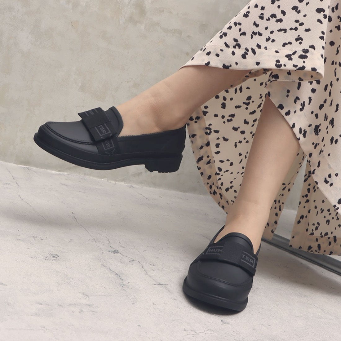 ハンター HUNTER 【レディース】ボウ ペニーローファー （BLK） -靴