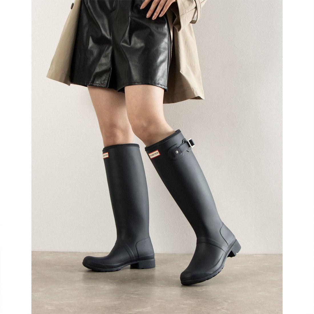 ハンター HUNTER ☆オリジナルツアートールレインブーツ （ネイビー