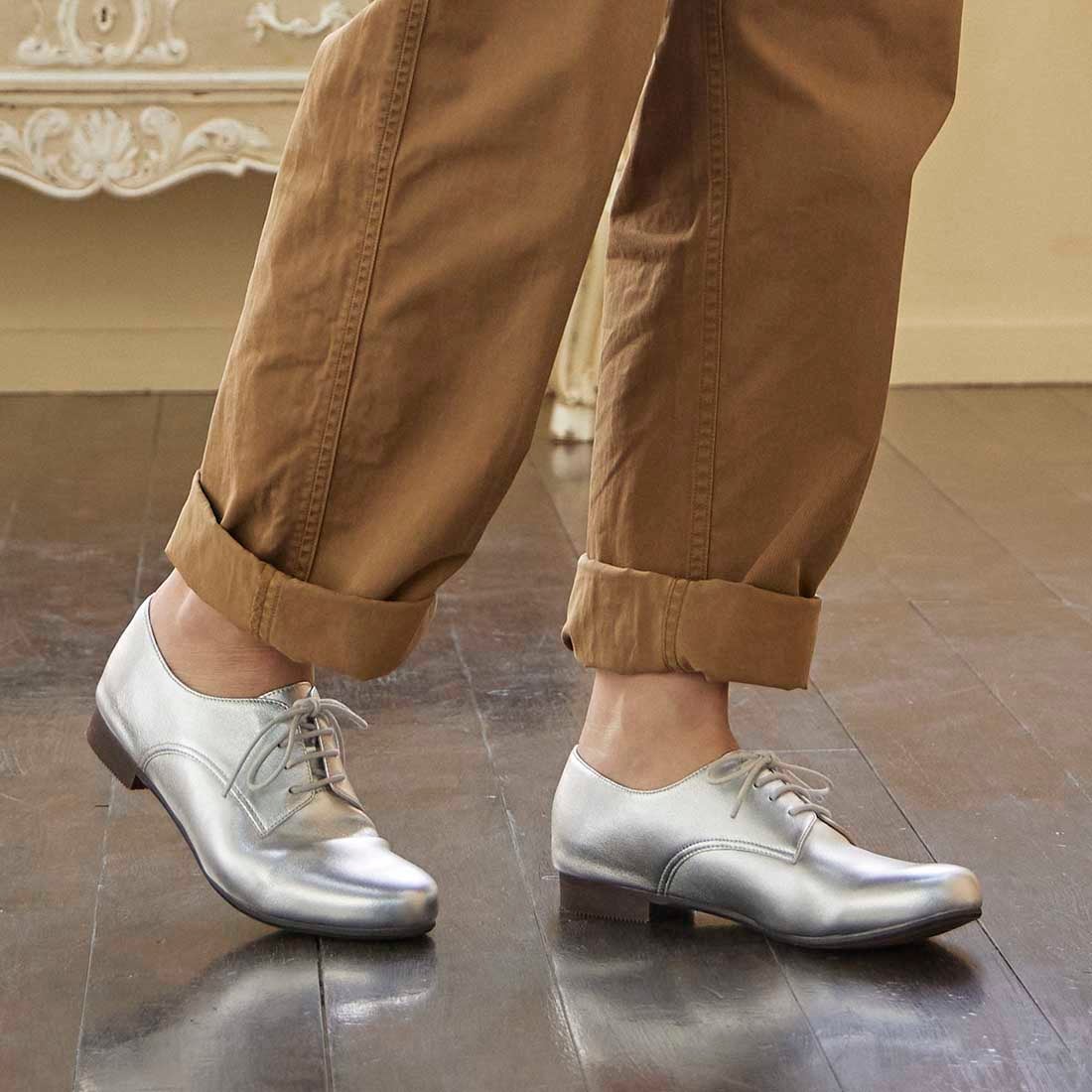 イング ing レースアップシューズ （シルバー） - ファッション通販