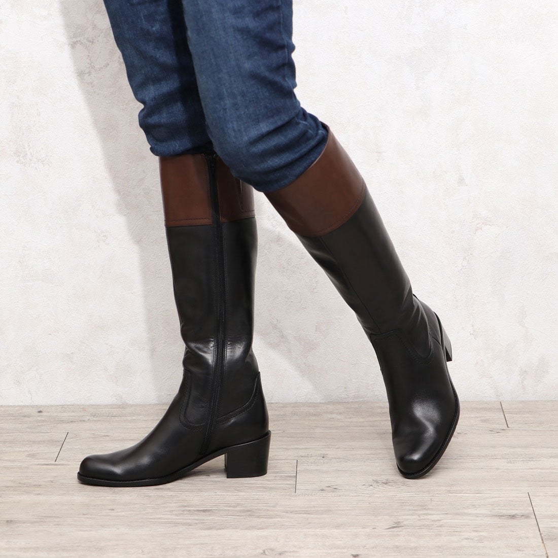 イング ing ロングブーツ （ブラックコンビ） -Mode et Jacomo × ing