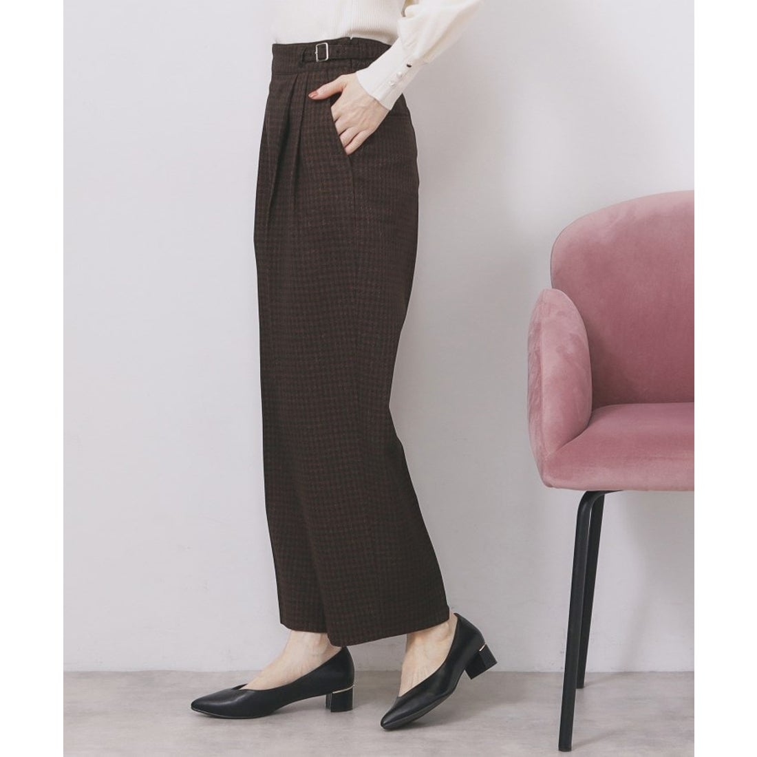 インデックス index カルゼツィードグルカワイドパンツ【洗濯機可・防