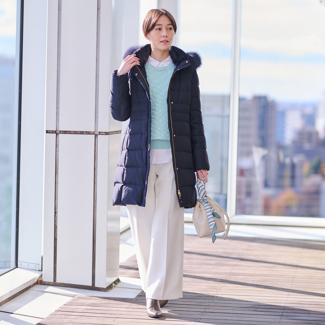 インディヴィ INDIVI 【名品／撥水／抗菌防臭】ロング リサイクル