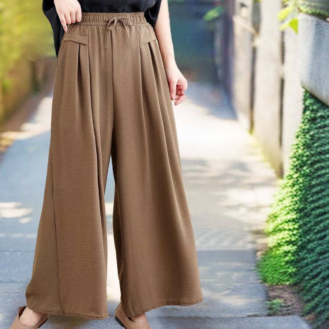 アイカ ica 涼しい 薄手 ストレッチ レーヨン混素材 ゆったり ロング丈