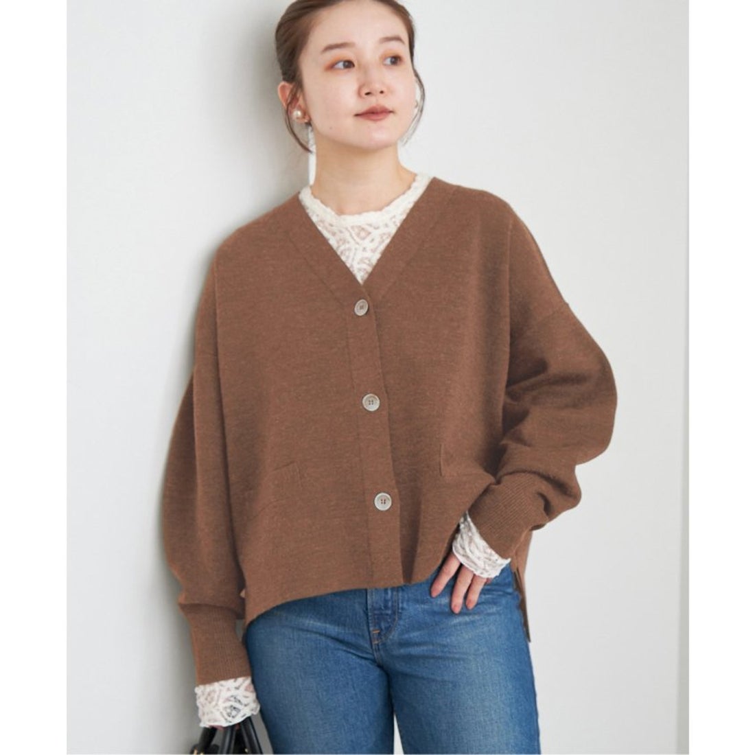 イエナ IENA 《追加2》スーパーファインスムース ショートカーディガン