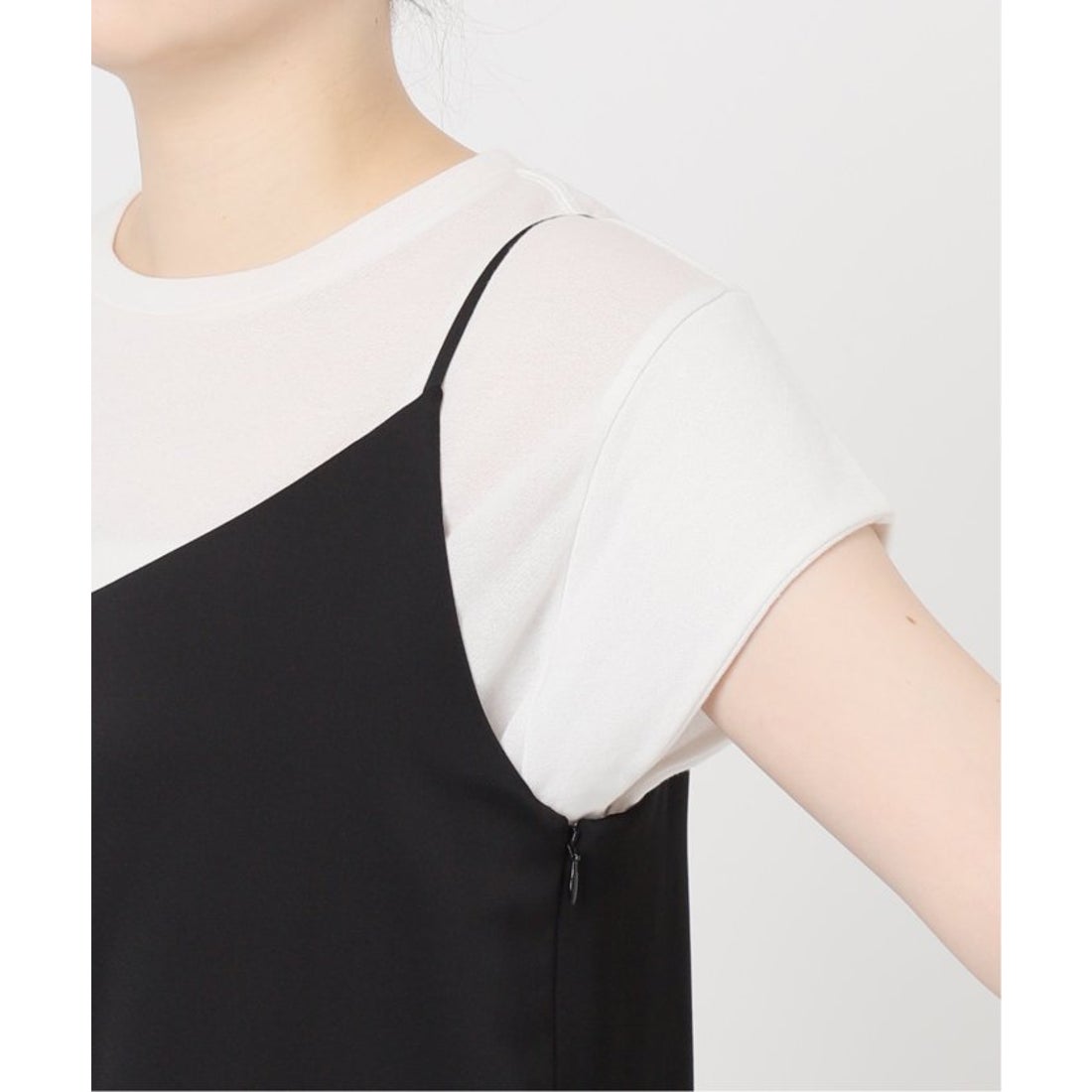 イエナ IENA Satinレース キャミソールワンピース （ブラック