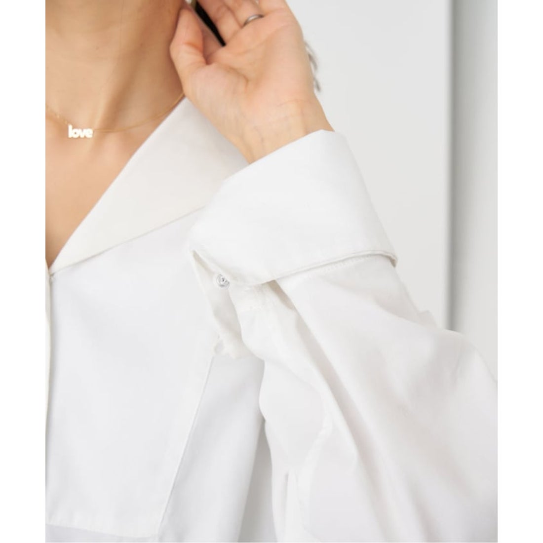 イエナ IENA セイラーカラードレスシャツ （ホワイト） - ファッション