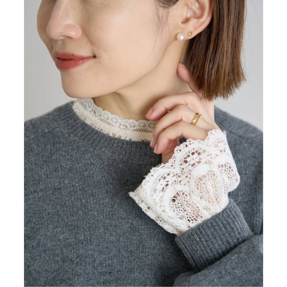 イエナ IENA リーフレースブラウス （ナチュラル） - ファッション通販