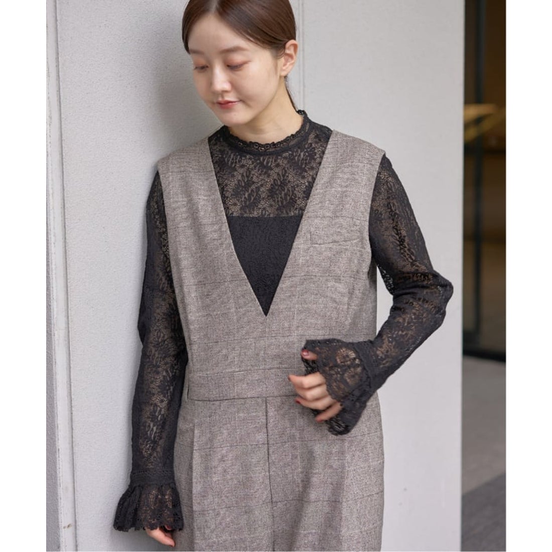 イエナ IENA リーフレースブラウス （ブラック） - ファッション通販