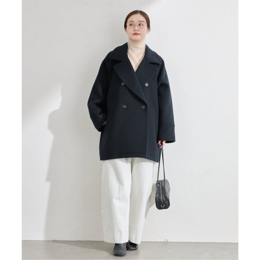 イエナ IENA ダブルブレストハーフコート （ブラウン） -ファッション