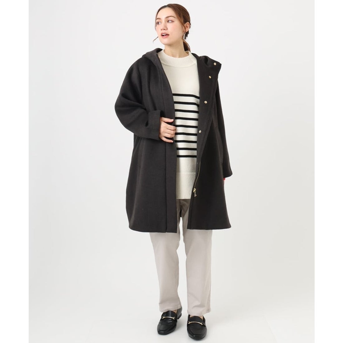 エウルキューブ eur3 【大きいサイズ】ライトカシミヤウールコート