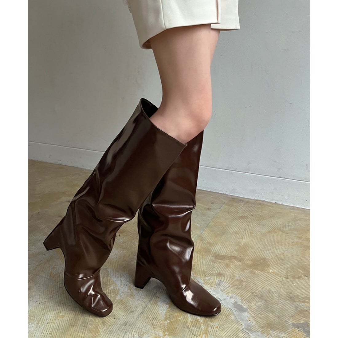 ジュエローブ Jewelobe ワイドシャフトストレートロングブーツ