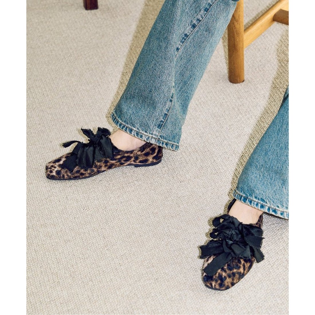 ル タロン LE TALON 《追加》GRISEサテンリボンバレリーナ （キャメル