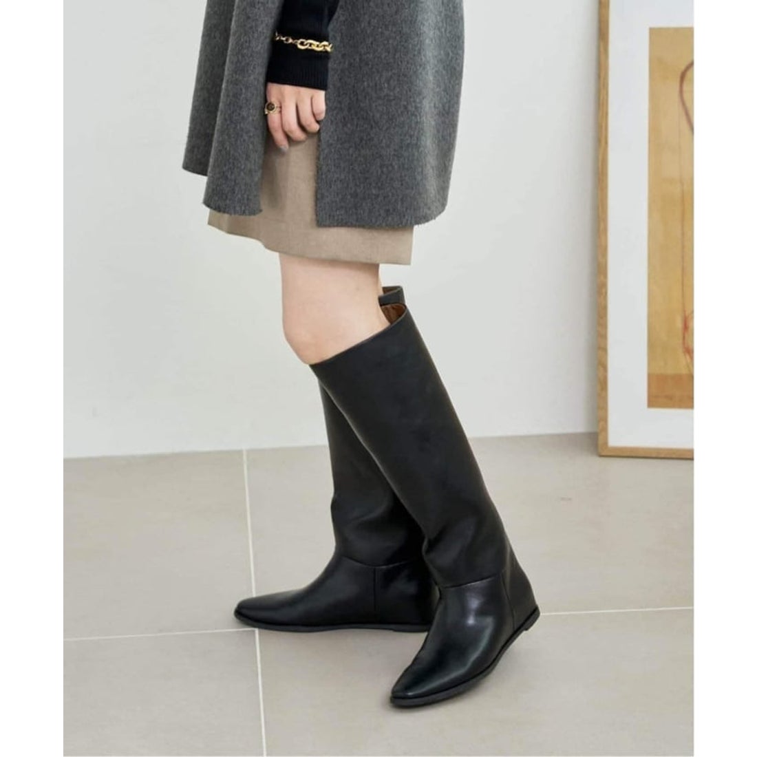 ル タロン LE TALON 《追加予約4》2cmワイドシャフトロングブーツ