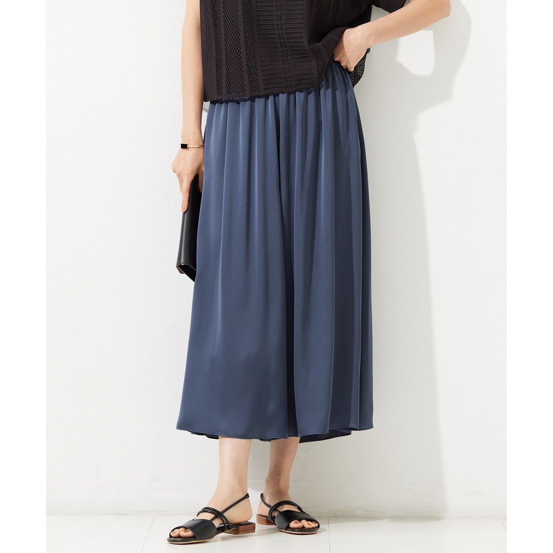 自由区 【セットアップ対応・ウエストゴム・洗える】セミブライト