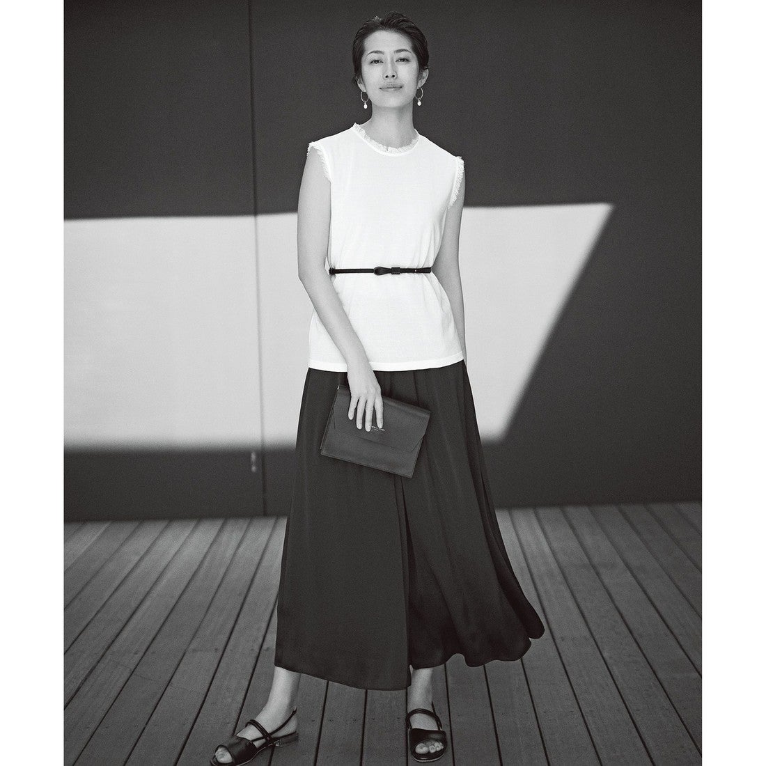 自由区 【セットアップ対応・ウエストゴム・洗える】セミブライト