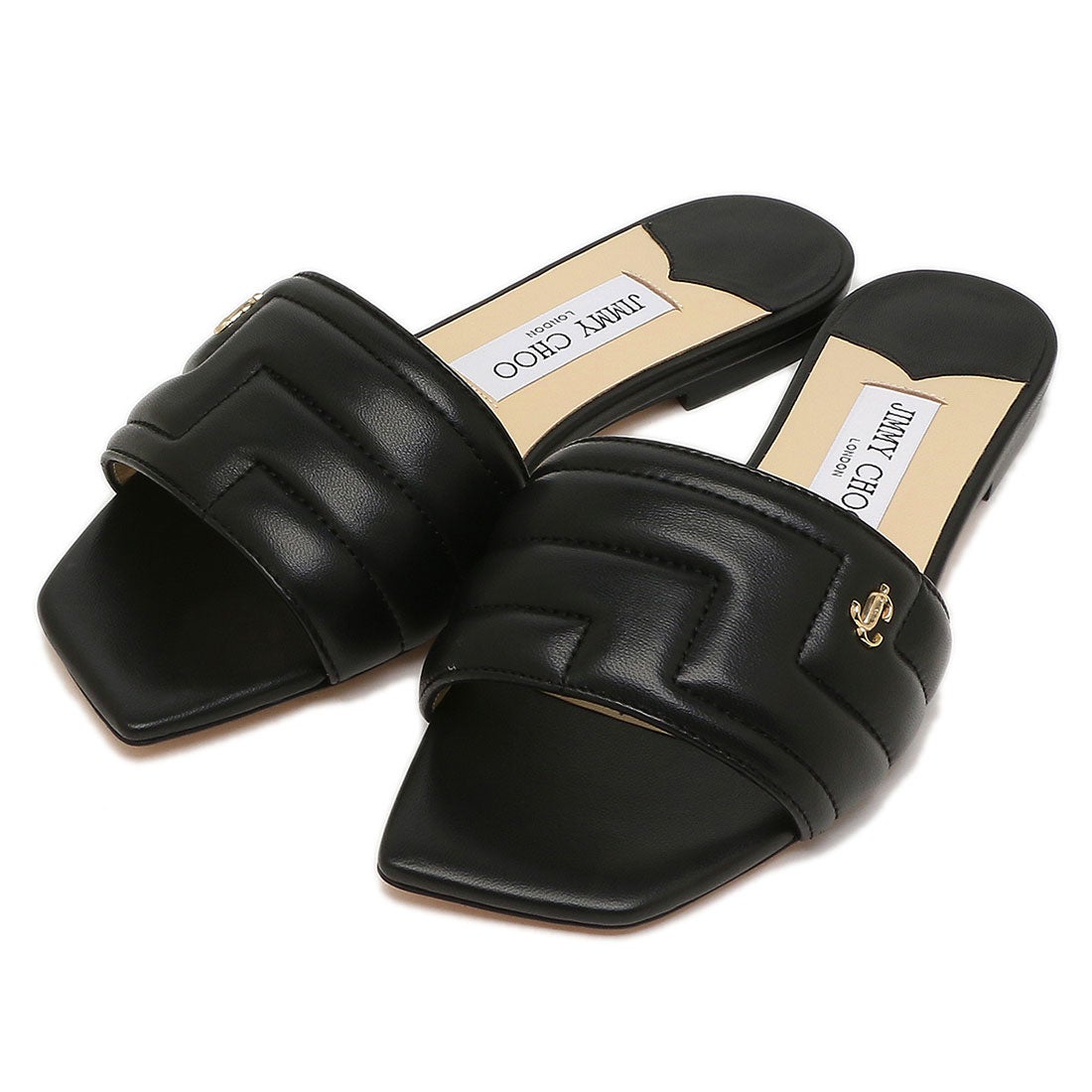 チ*コ様 美品 JIMMY CHOO パール装飾ミュール ブラック23cm チ*コ様 美