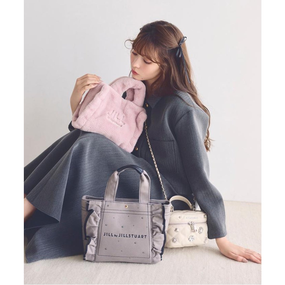 ジルバイジルスチュアート JILL by JILLSTUART ビジューフリルトート