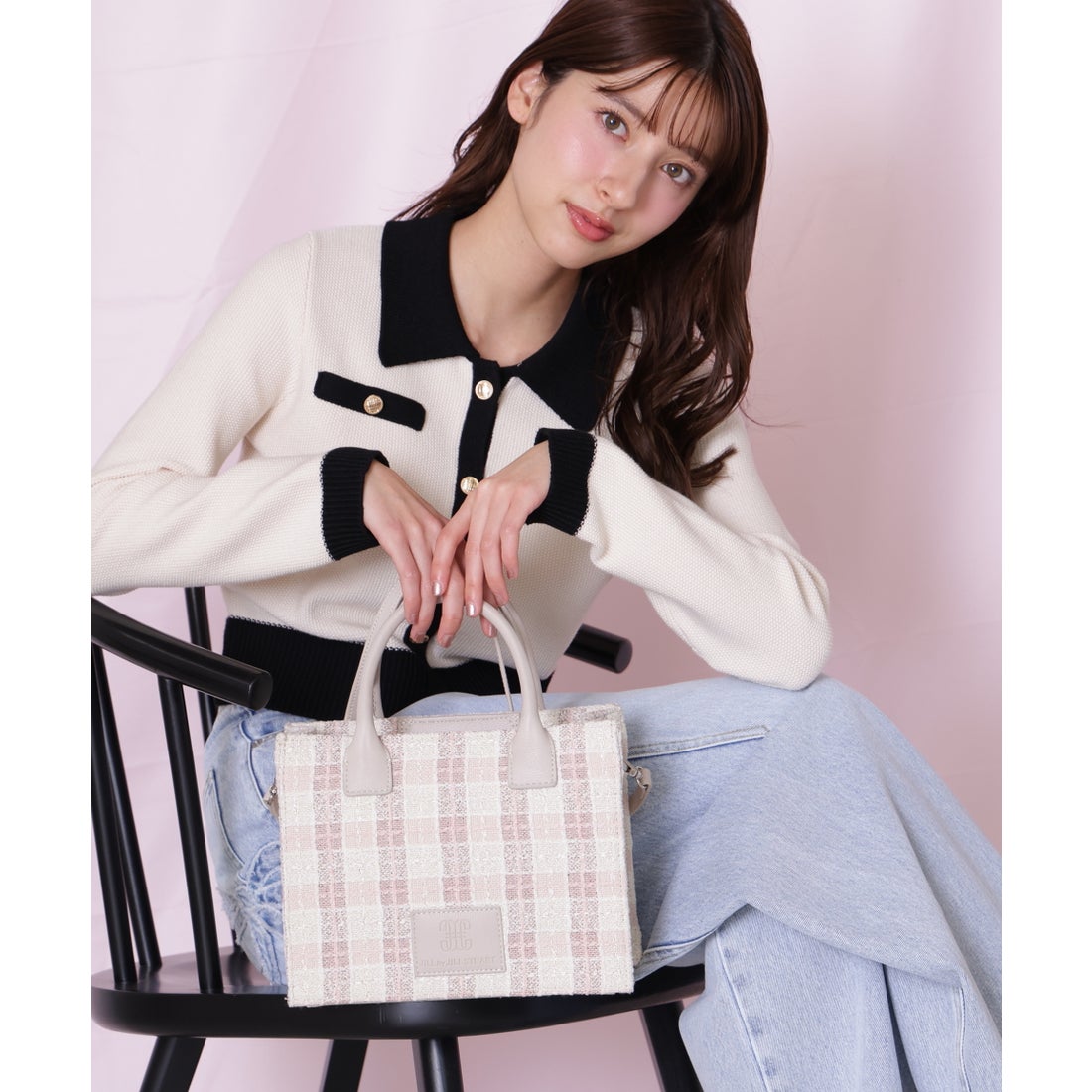 ジルバイジルスチュアート JILL by JILLSTUART ツイードチェックトート