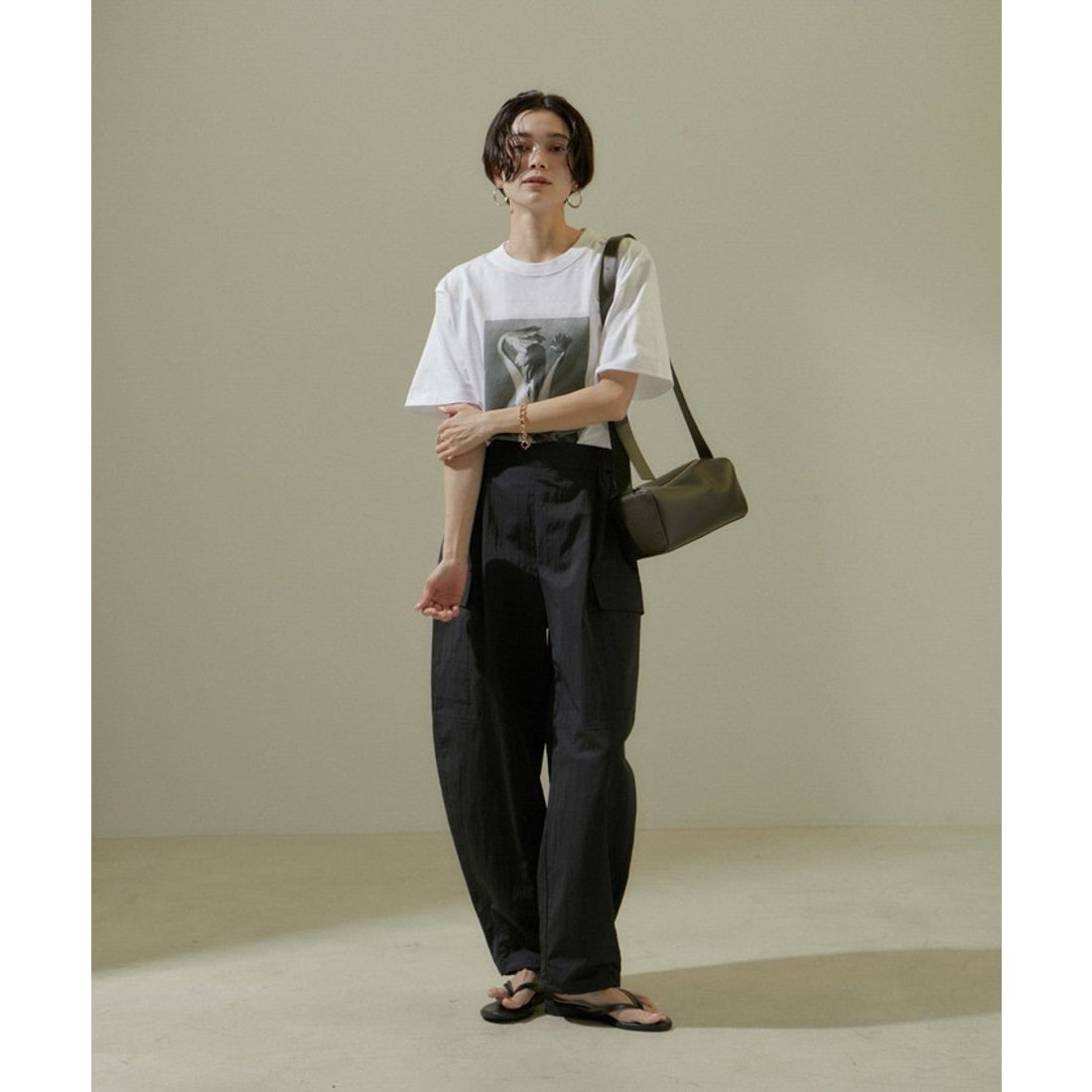 サロン アダム エ ロペ SALON adam et rope' レザーボックスショルダー