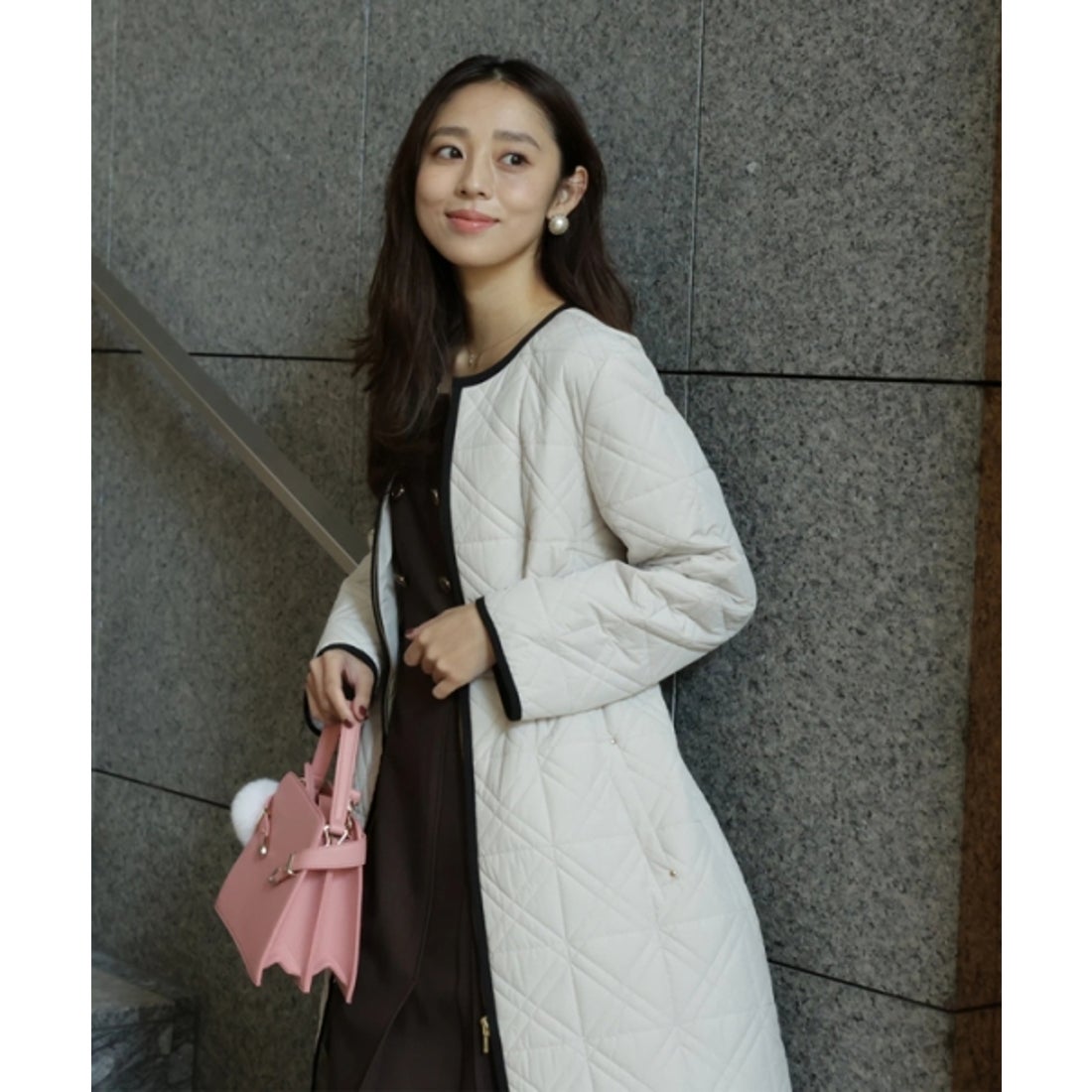 ジャスグリッティー JUSGLITTY キルティング中綿ミドルコート