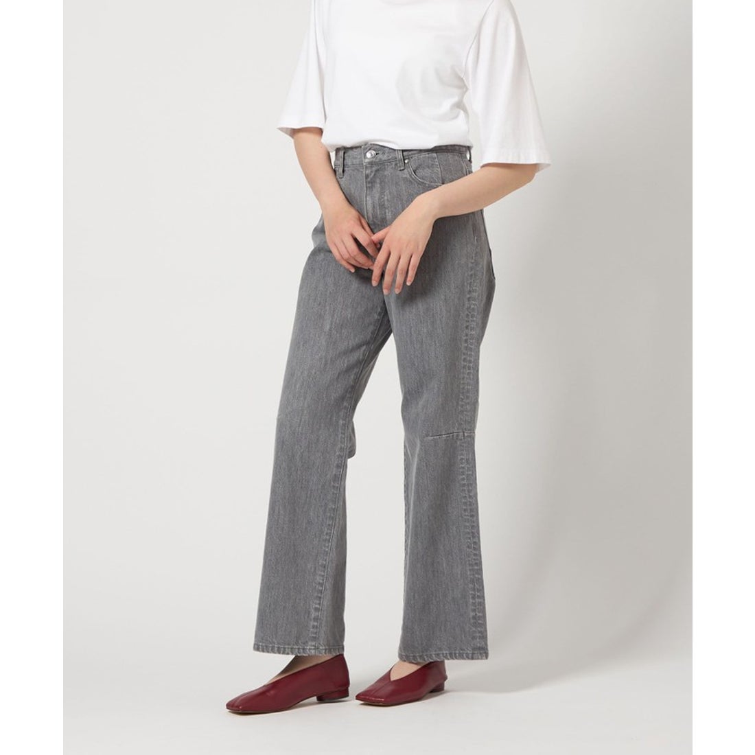 ODETTE E ODILE オブリークスクエアトゥフラット15↓↑ （GOLD