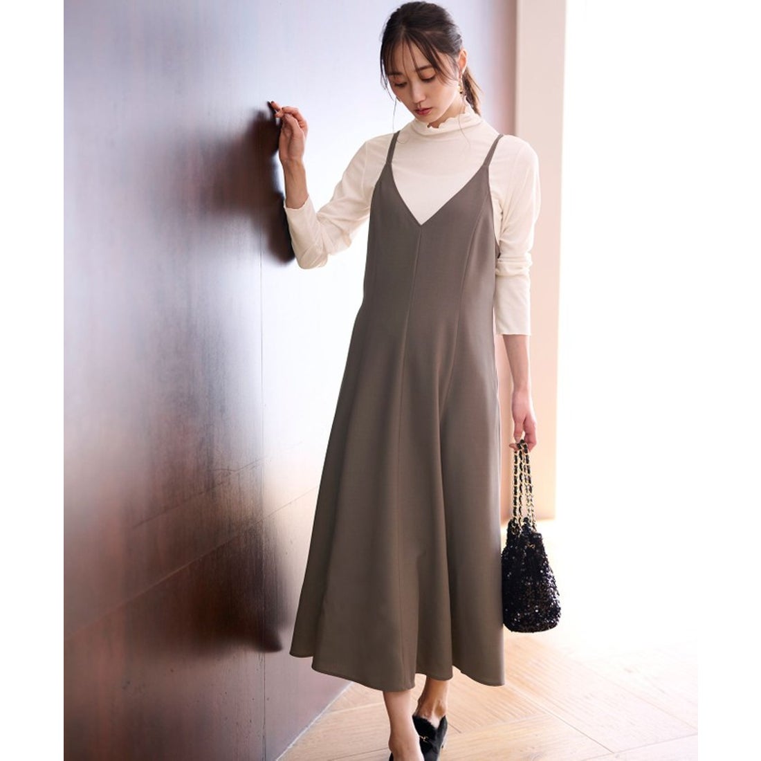 エニィスィス チイサイサイズ ANY SIS S 【洗える】フレアキャミソール