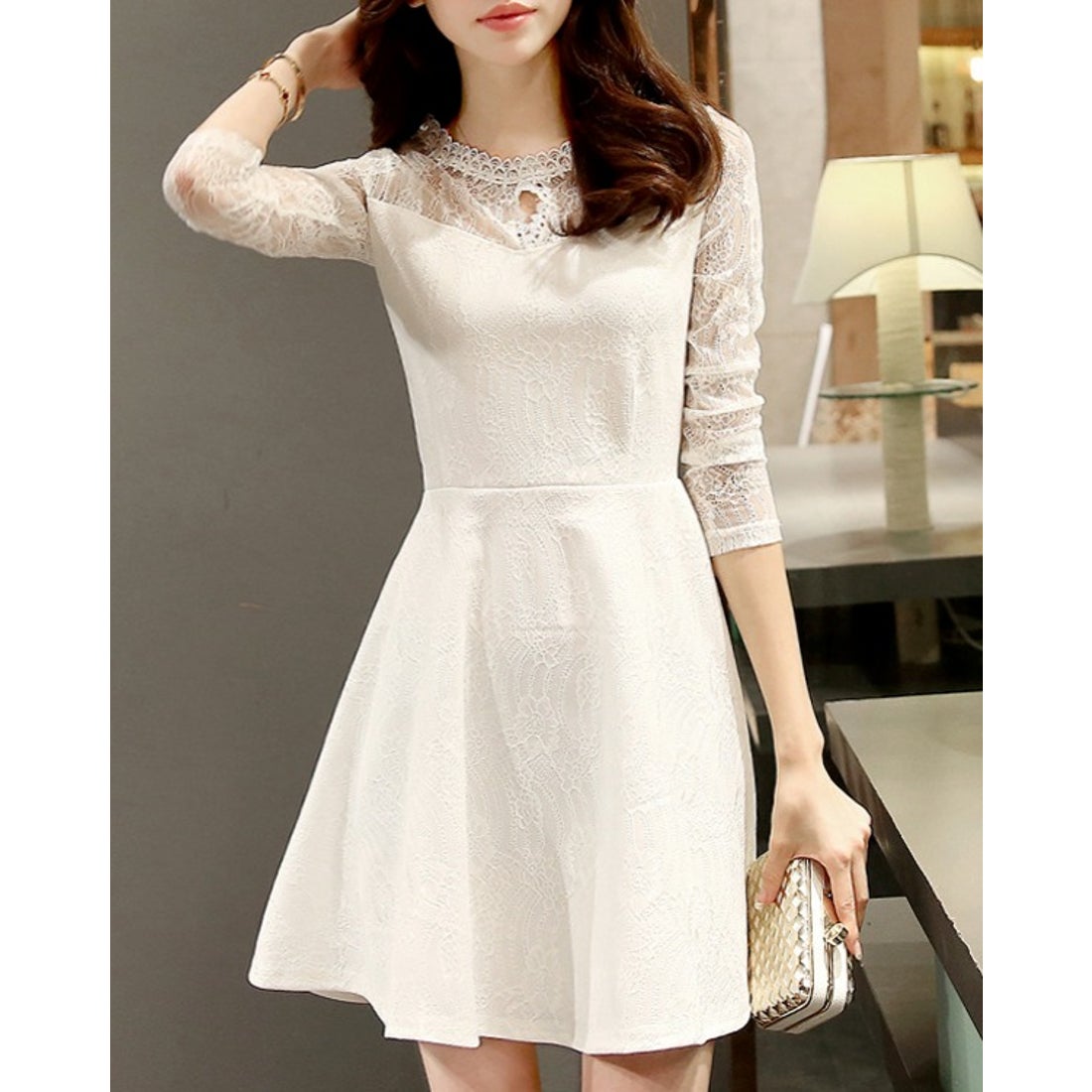 リリーオブバリー Lily of Valley 大人 フェミニン 総レース 刺繍