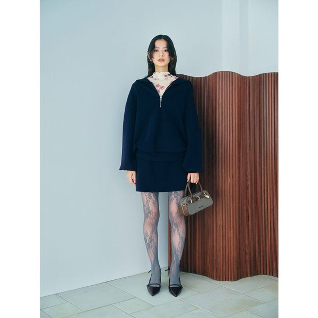 リリーブラウン LILY BROWN セーラーカラーボンディングセットアップ