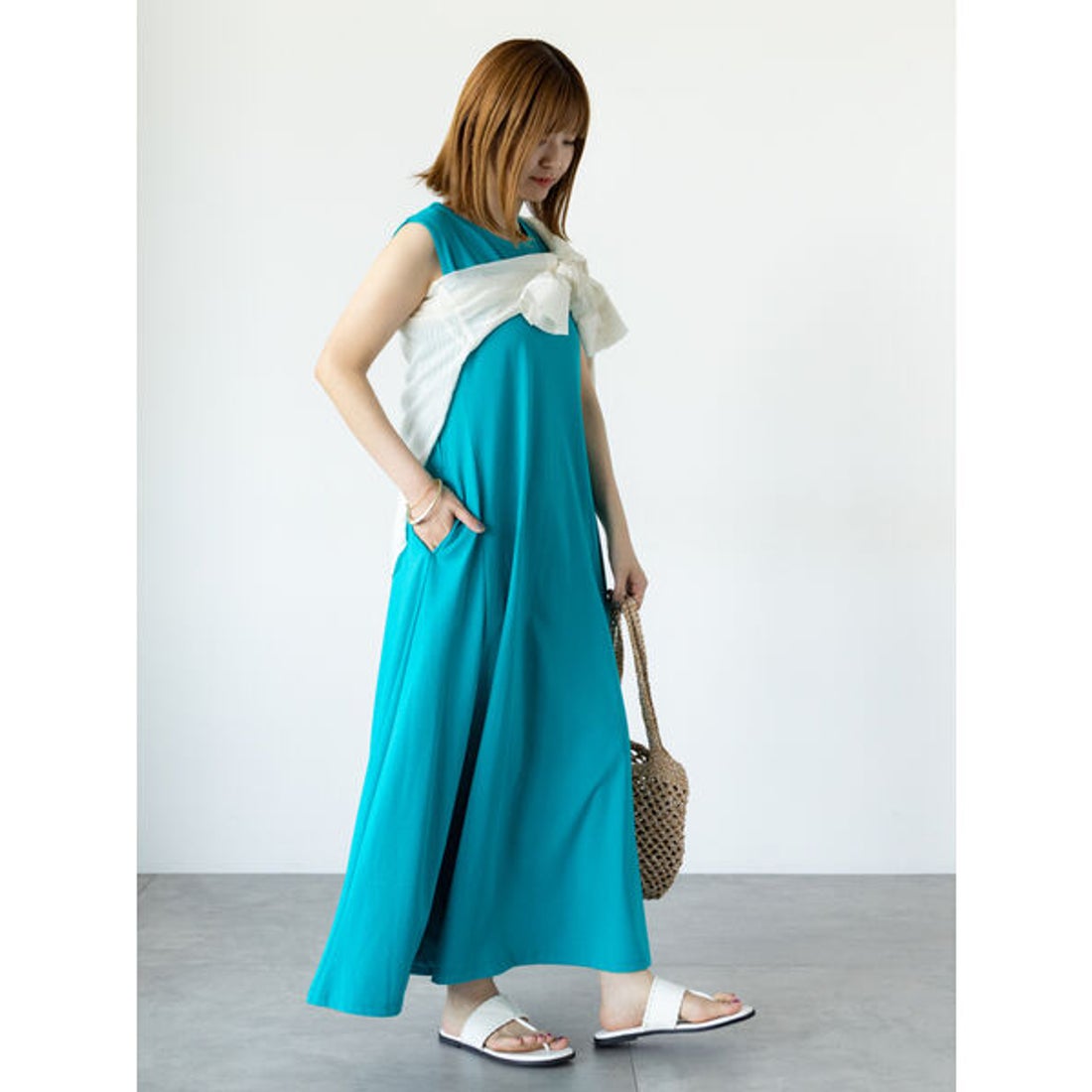 ルノンキュール Lugnoncure ノースリーブカットワンピース