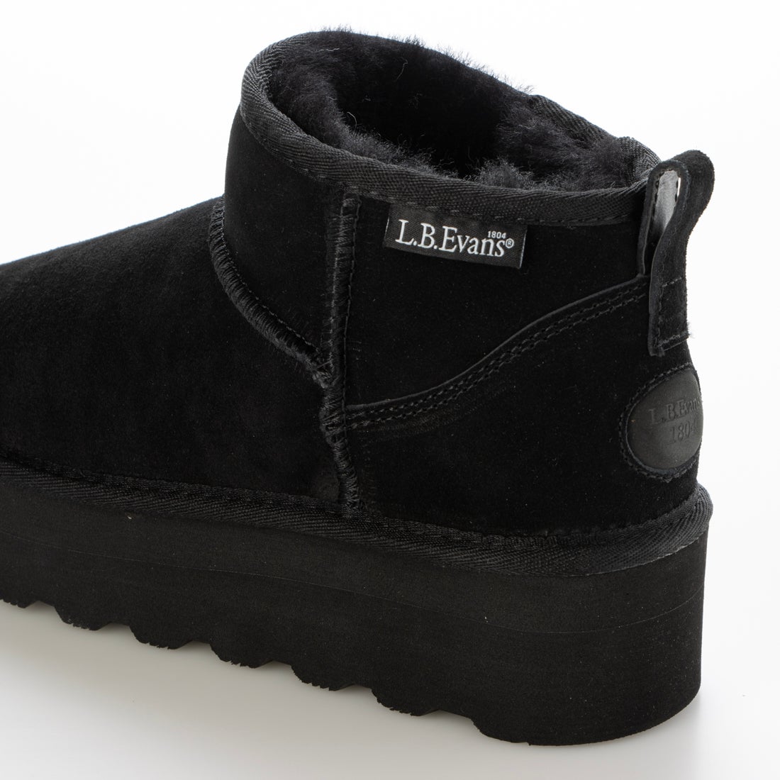 エルビーエヴァンズ L.B.Evans Dede 厚底ムートンブーツ （Black