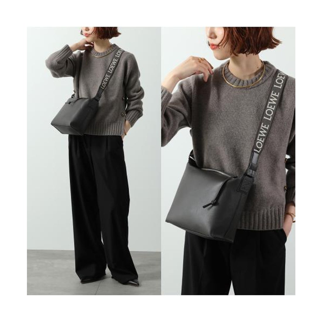 ロエベ LOEWE LOEWE ショルダーバッグ CUBI キュービィ （1220/DARK