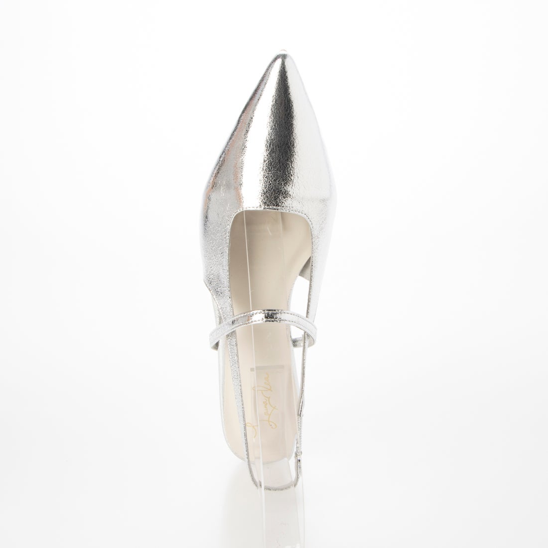 細ストラップミュールパンプス(0562) （シルバー） -レディース