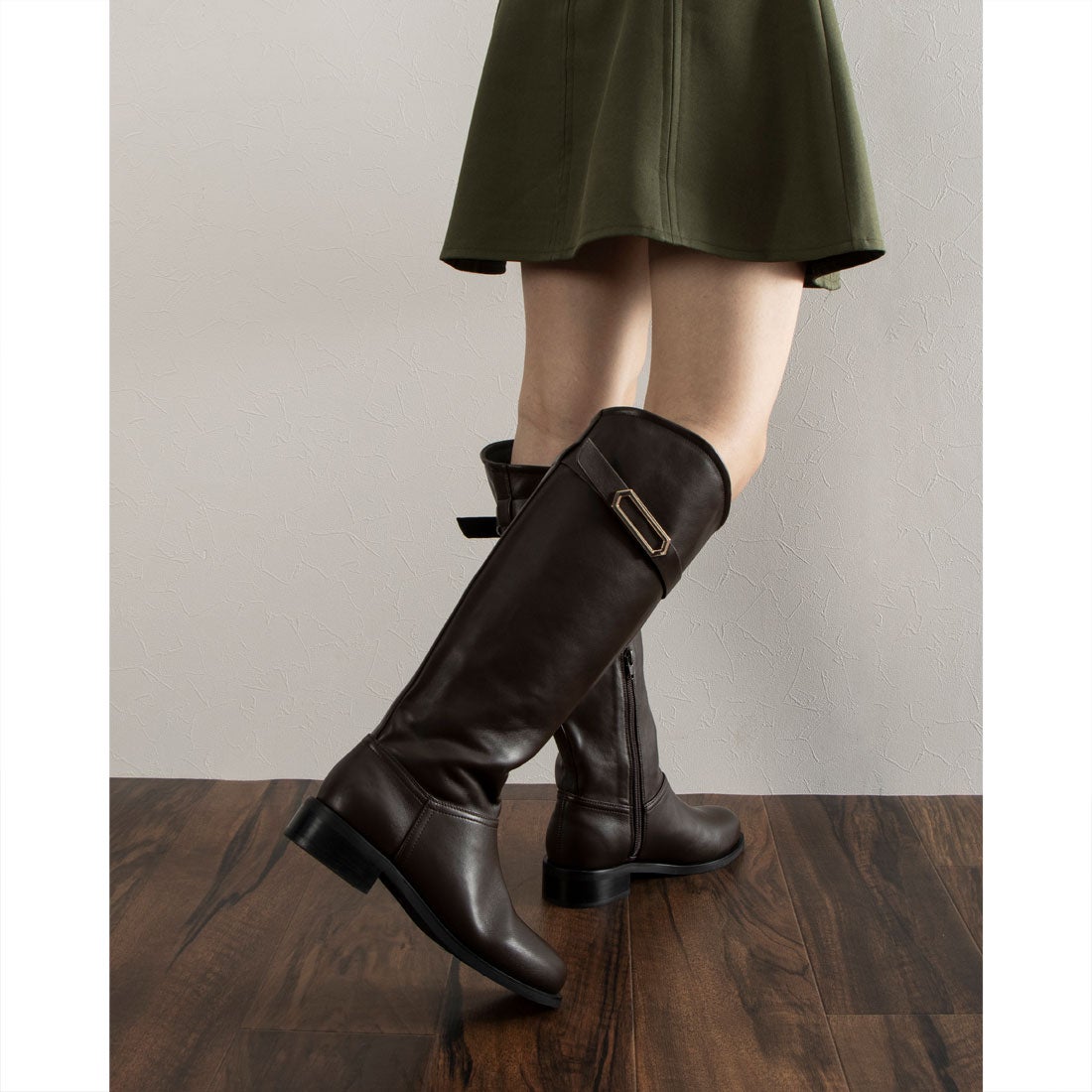 ラウナレア Launa lea 細ベルトストレートロングブーツ(S142) （D