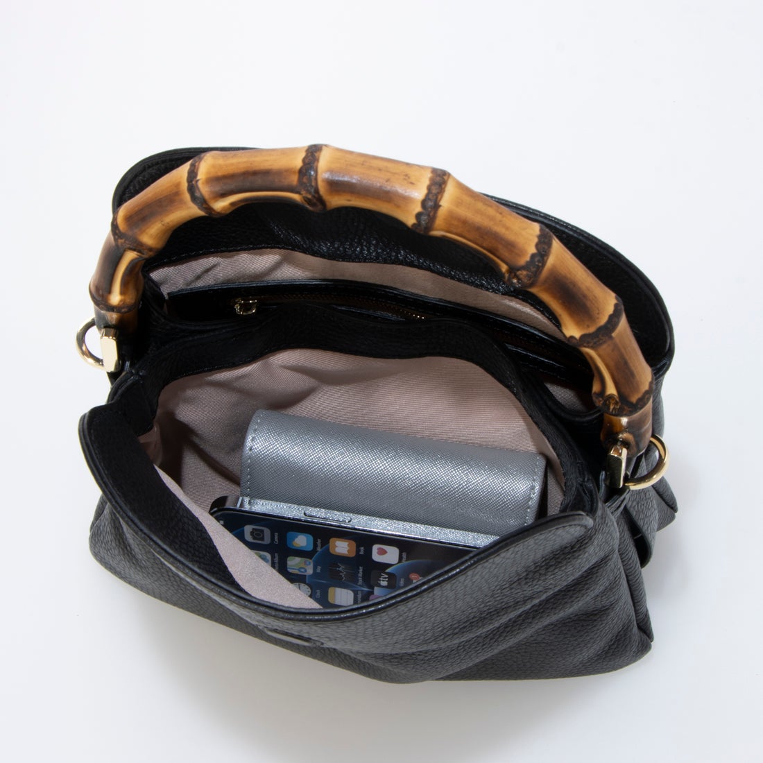 ロリステッラ LORISTELLA バンブーハンドルレザーバッグ （オーク