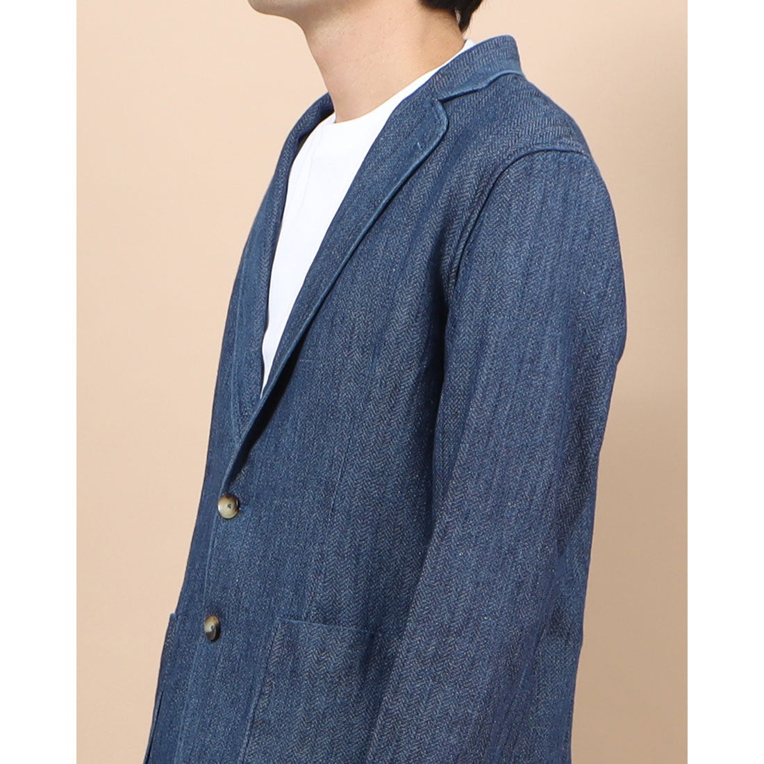 ラルディーニ LARDINI コットンリネン3Bジャケット（INDIGO