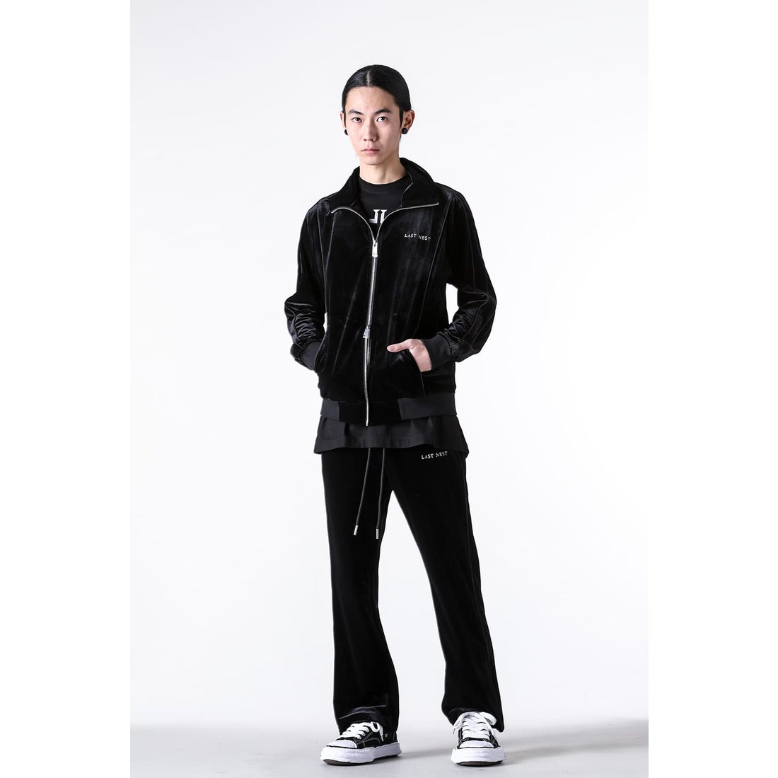ラストネスト LAST NEST Velour Emb Track Jacket V2 （Black） -FASCINATE