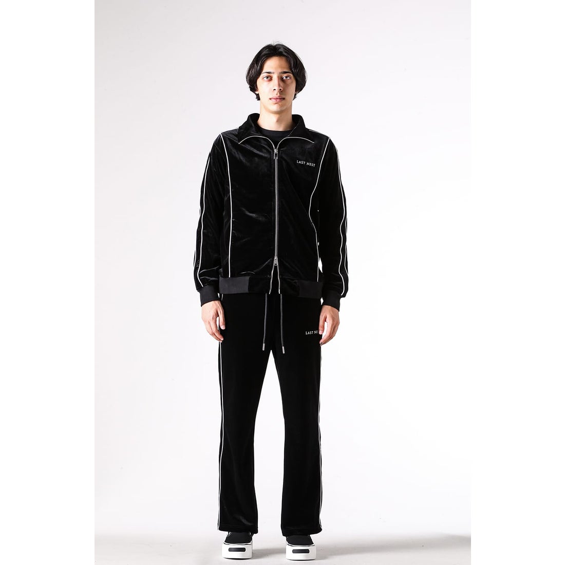 ラストネスト LAST NEST Velour Track Jacket V2 （Black） -FASCINATE
