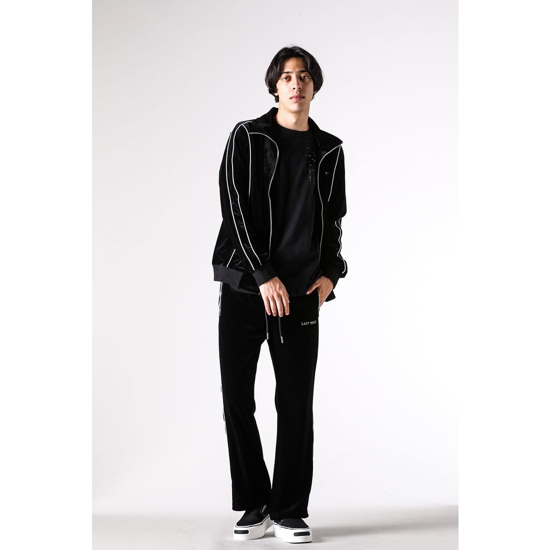 ラストネスト LAST NEST Velour Track Jacket V2 （Black