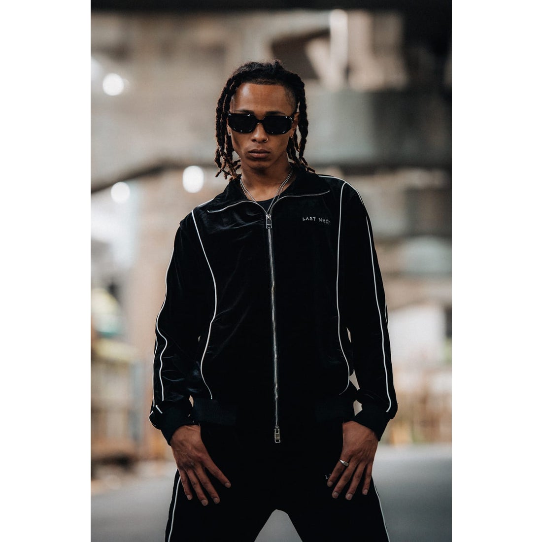ラストネスト LAST NEST Velour Track Jacket V2 （Black