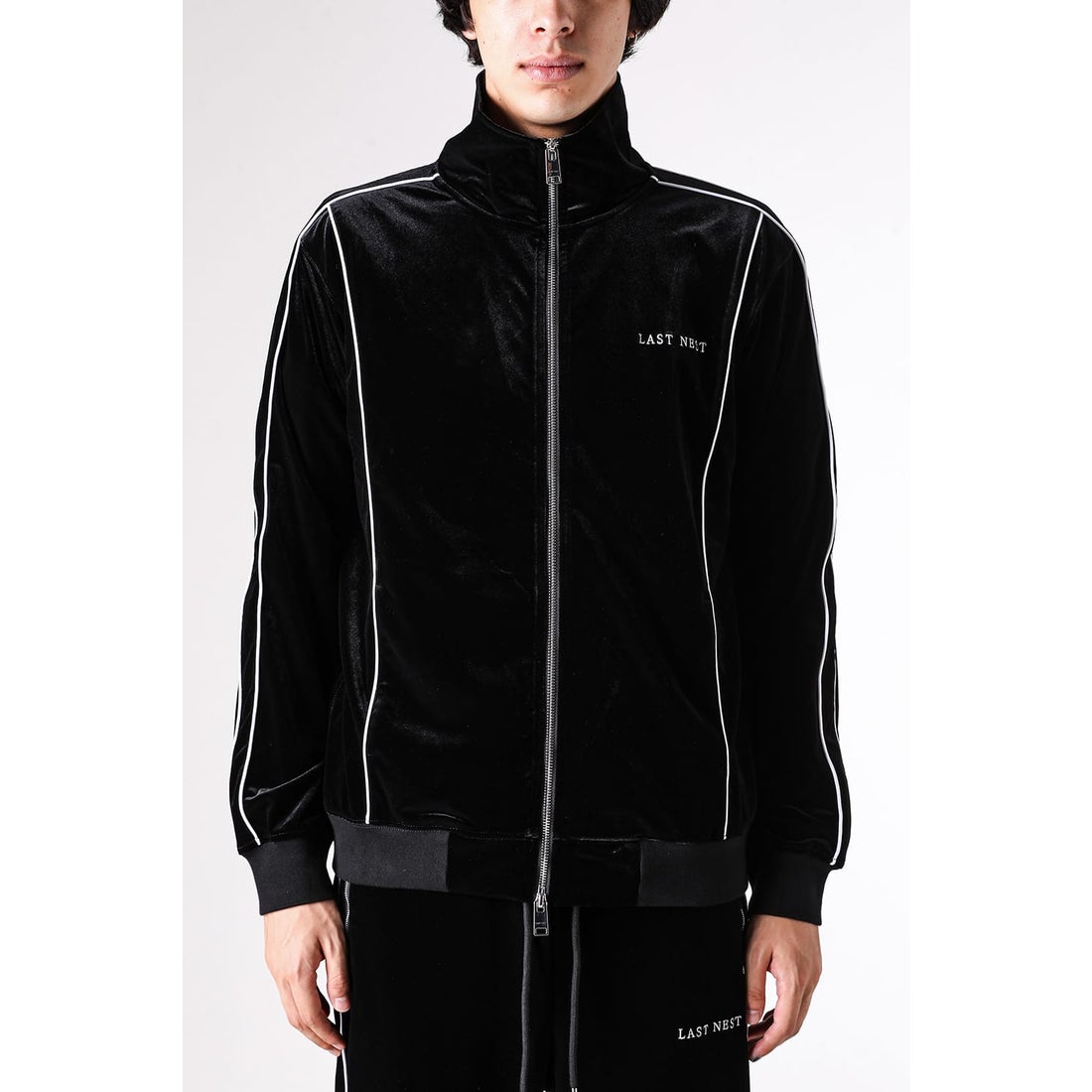 ラストネスト LAST NEST Velour Track Jacket V2 （Black） -FASCINATE