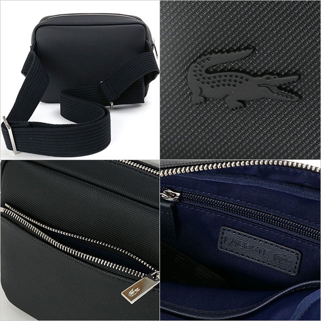 ラコステ LACOSTE メンズクラシック ショルダーバッグ ブラック