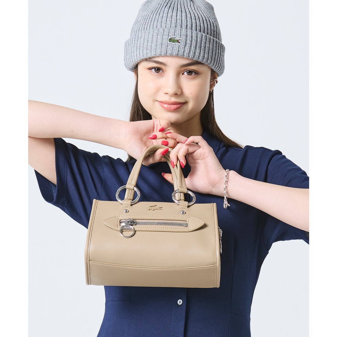 ラコステ LACOSTE セリス スモール トップハンドルバッグ （ブラック