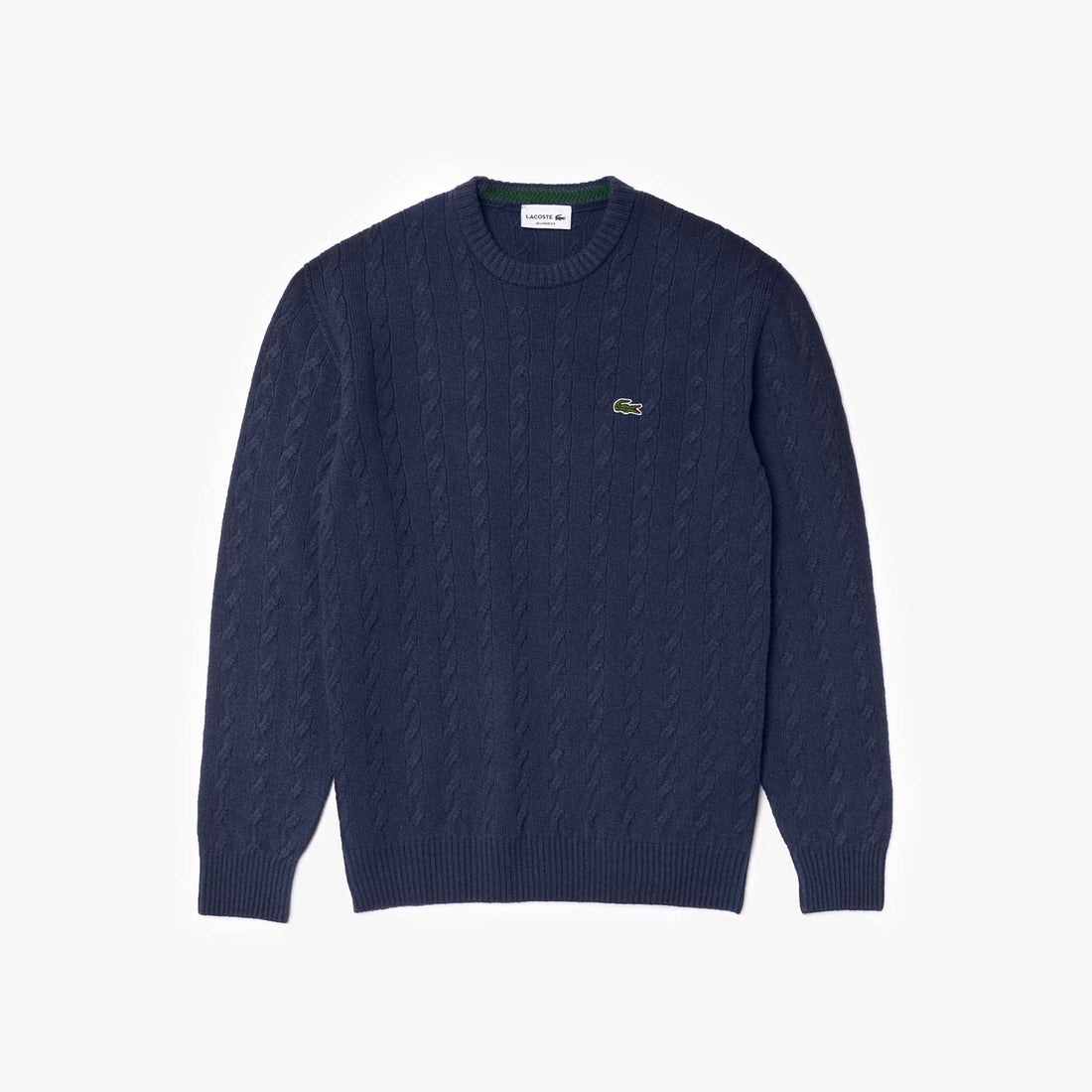 ラコステ LACOSTE ケーブル編みニットセーター （グレー） -靴