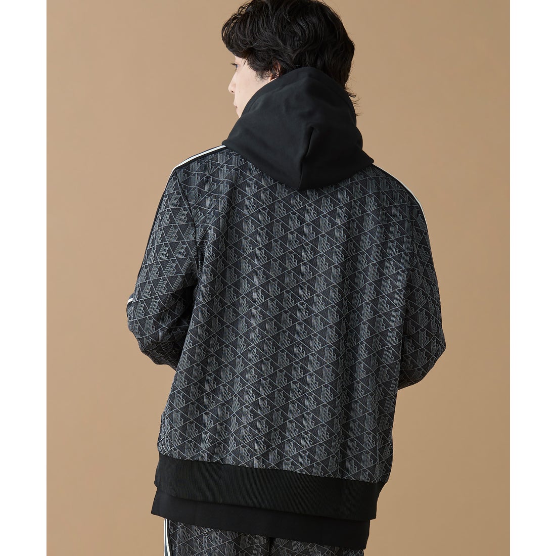 ラコステ LACOSTE モノグラムジャカードトラックジャケット （ダーク