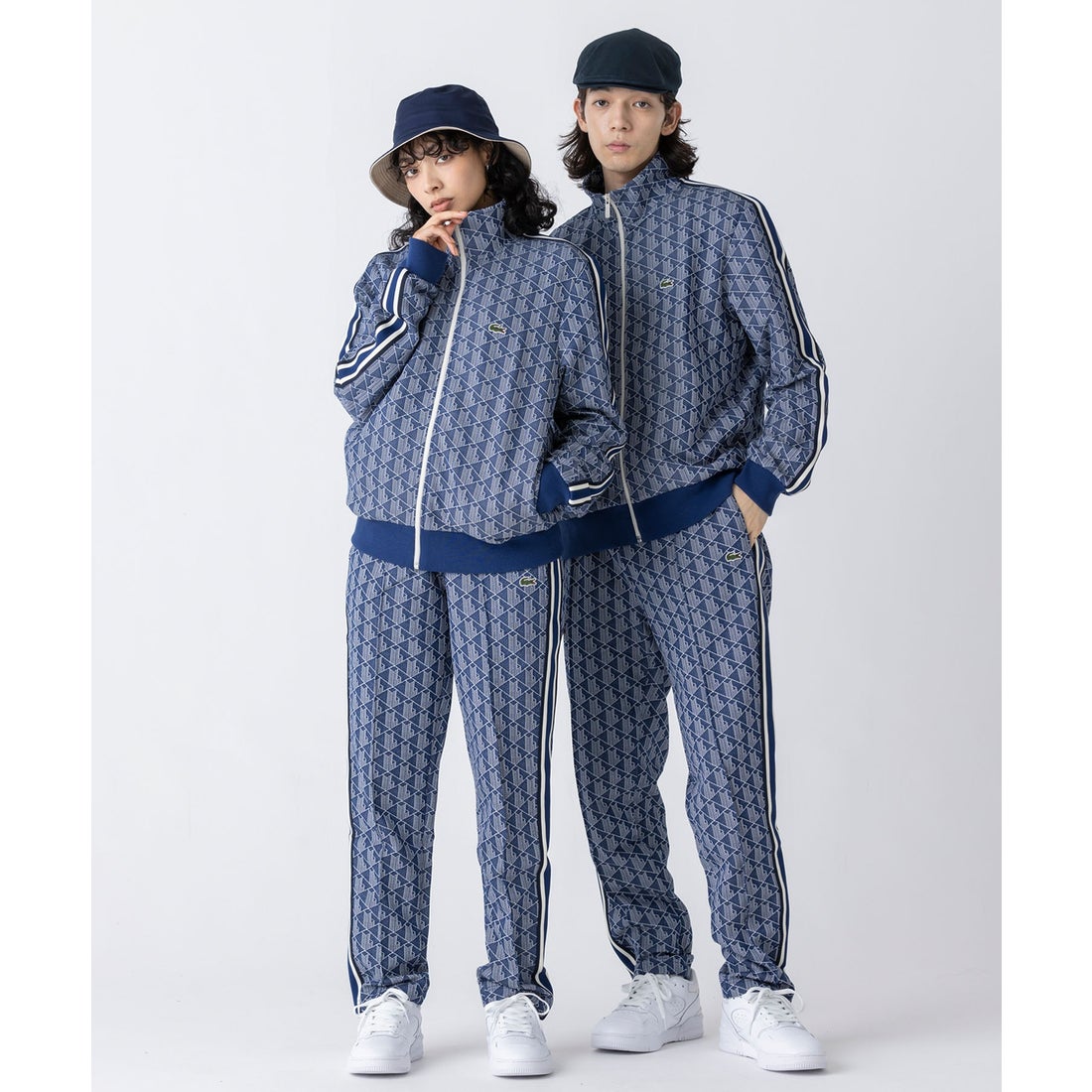 ラコステ LACOSTE モノグラムジャカードトラックジャケット （ネイビー