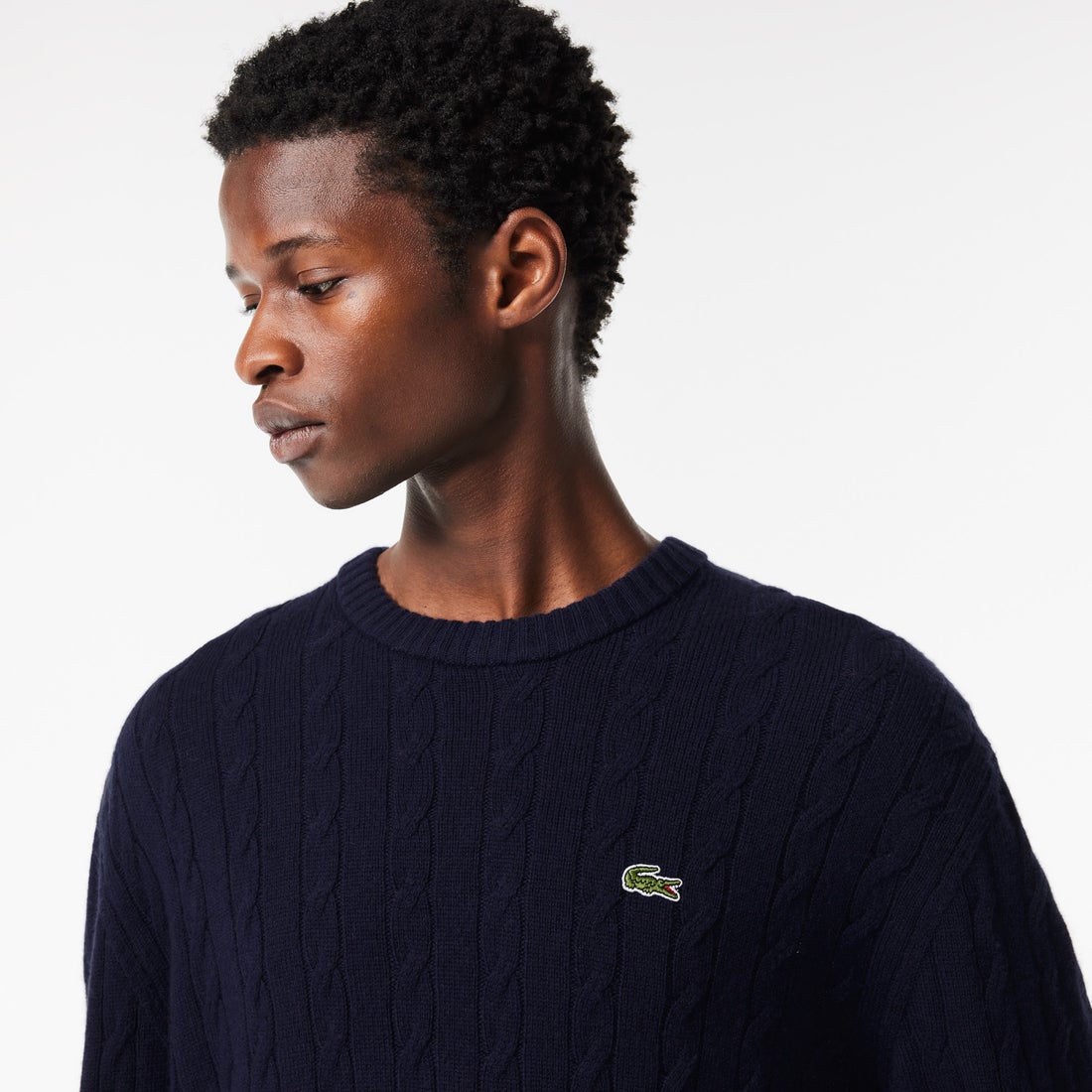 ラコステ LACOSTE レスポンシブルウールケーブルニットセーター