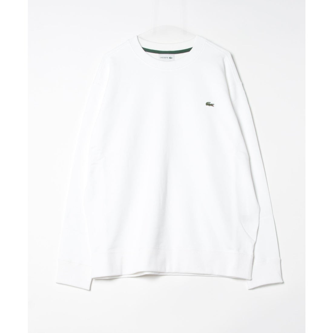 ラコステ LACOSTE プレミアムスウェットクルーネック （ホワイト