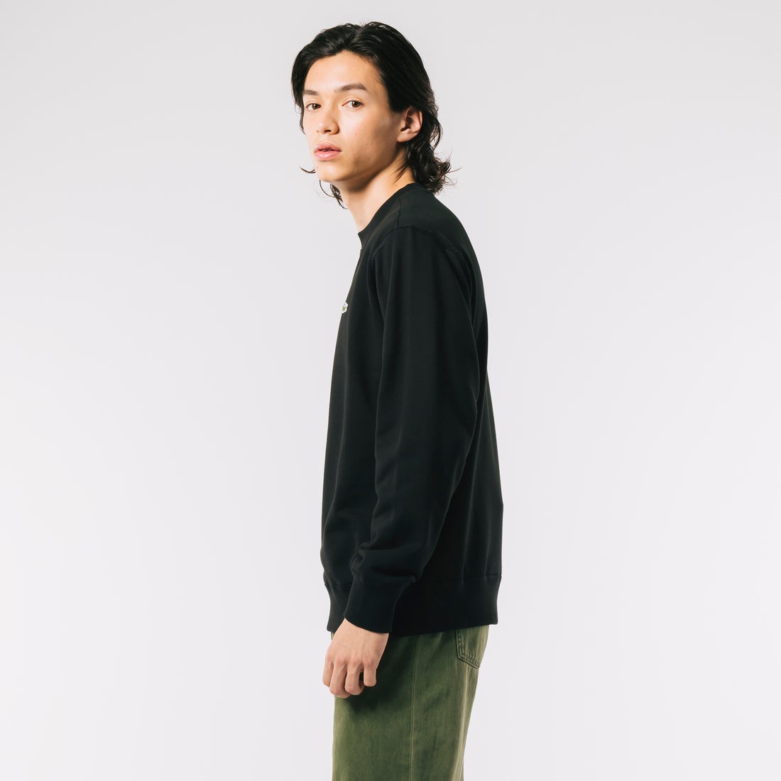 ラコステ LACOSTE プレミアムスウェットクルーネック （ホワイト