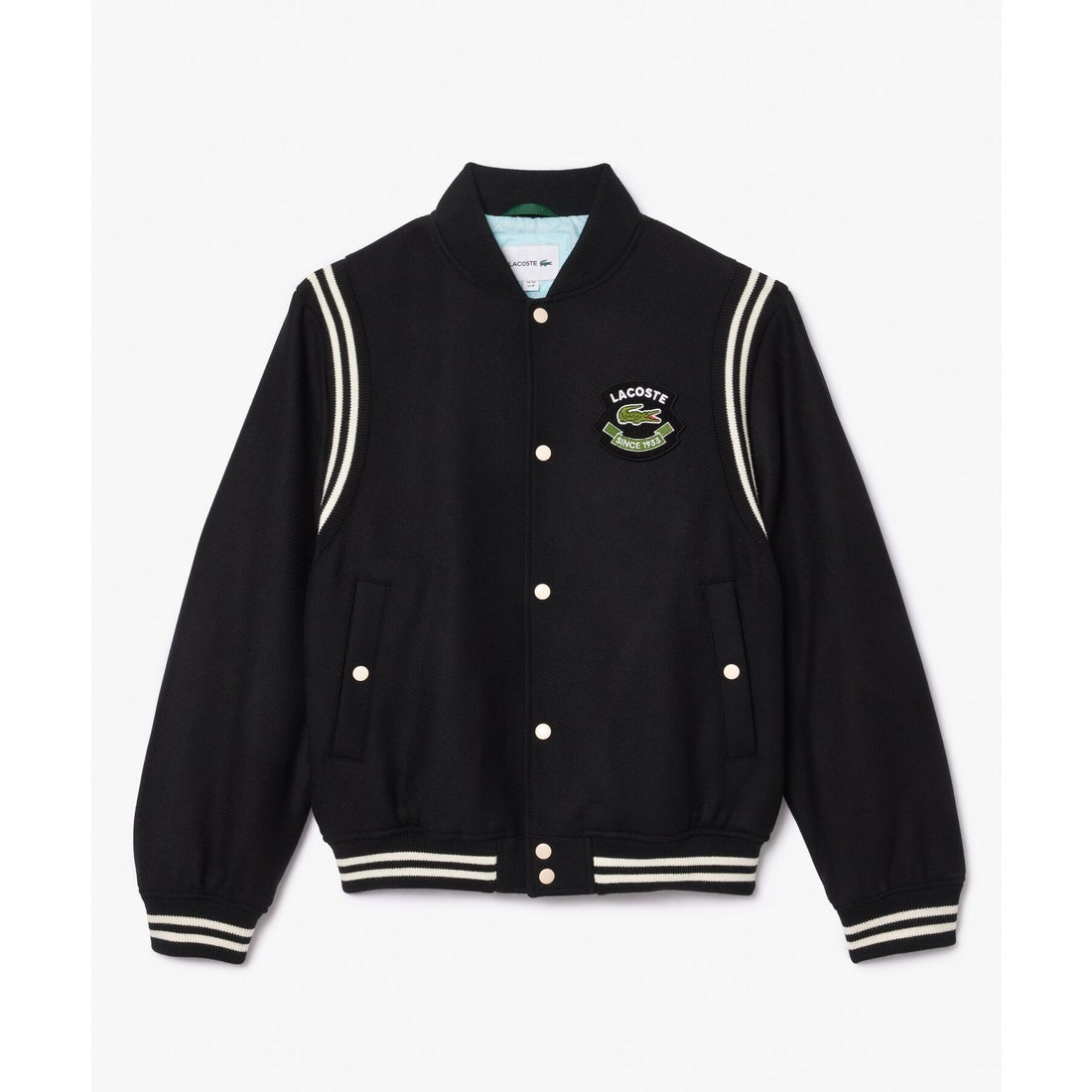ラコステ LACOSTE ウールバーシティジャケット（ブラック