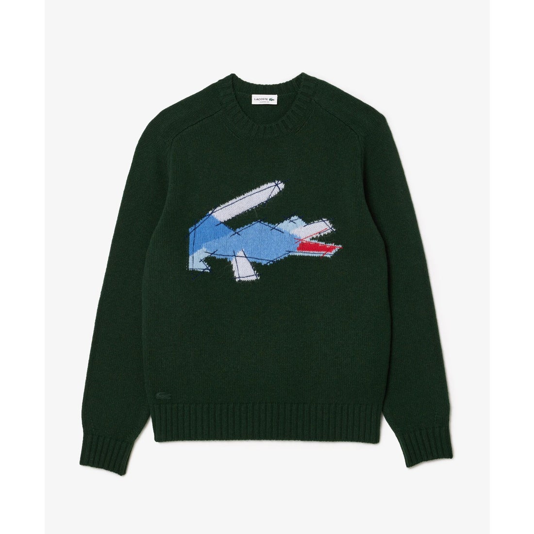 ラコステ LACOSTE グラフィカルワニロゴジャカードニットセーター